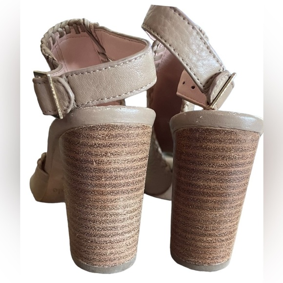 Kate Spade New York Light Taupe Open Toe Chunky Heel Slingback Shoes - Picture 12 of 16